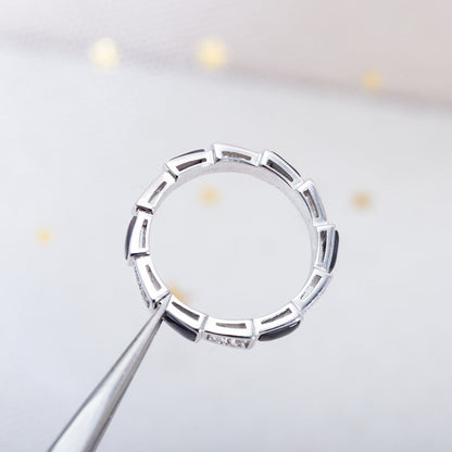 [Amore Jewelry]SERPENTI RING SILVER  DIAMOND BLACK MOP 3MM