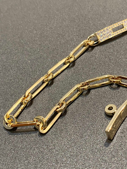 [Amore Jewelry]CHAINE BRACELET SMALL MODEL DIAMOND