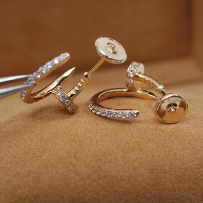 [Amore Jewelry]JUSTE EARRINGS 12.75MM PINK GOLD DIAMOND