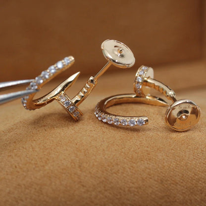 [Amore Jewelry]JUSTE FULL DIAMOND SMALL EARRINGS