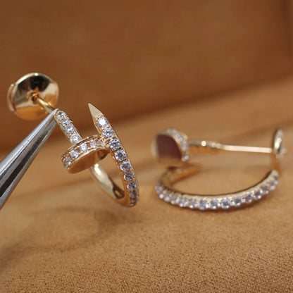 [Amore Jewelry]JUSTE FULL DIAMOND SMALL EARRINGS