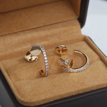 [Amore Jewelry]JUSTE FULL DIAMOND SMALL EARRINGS
