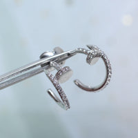 [Amore Jewelry]JUSTE EARRINGS 12.75MM SILVER DIAMOND