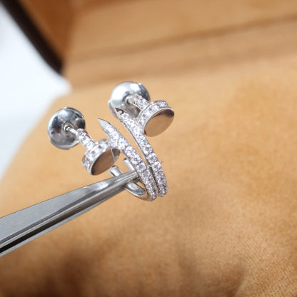 [Amore Jewelry]JUSTE EARRINGS 12.75MM SILVER DIAMOND