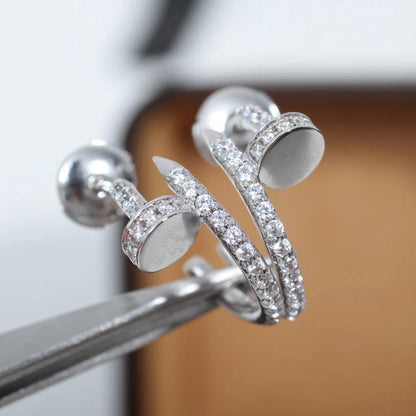 [Amore Jewelry]JUSTE FULL DIAMOND SMALL EARRINGS