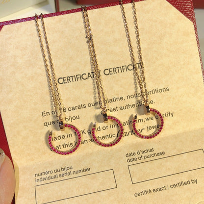 [Amore Jewelry]JUSTE NECKLACE RED FULL DIAMONDS