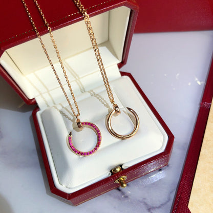 [Amore Jewelry]JUSTE NECKLACE RED FULL DIAMONDS