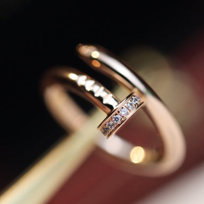 [Amore Jewelry]JUSTE RING 2.65MM PINK GOLD DIAMOND