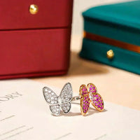 [Amore Jewelry]TWIN BUTTERFLY DIAMOND RING