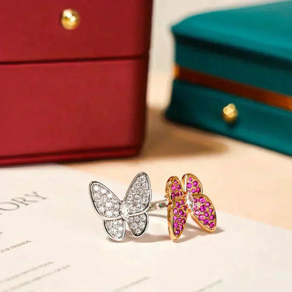[Amore Jewelry]TWIN BUTTERFLY DIAMOND RING