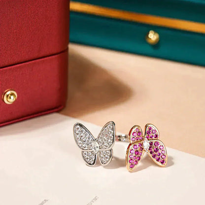 [Amore Jewelry]TWIN BUTTERFLY DIAMOND RING