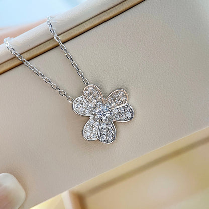 [Amore Jewelry]CLOVER DIAMOND NECKLACE SILVER