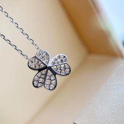 [Amore Jewelry]CLOVER DIAMOND NECKLACE SILVER