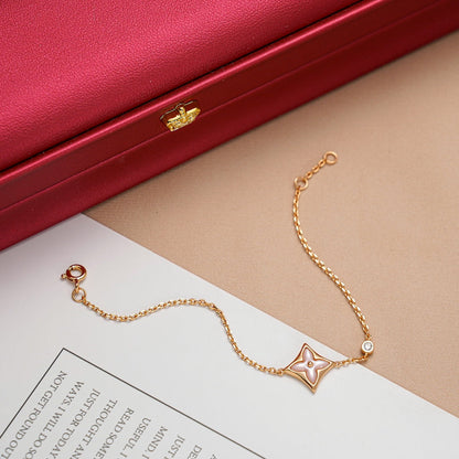 [Amore Jewelry]STAR 1 DIAMOND PINK GOLD BRACELET