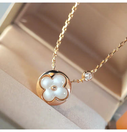 [Amore Jewelry]SUN MOP GOLD 1 DIAMOND NECKLACE