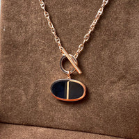 [Amore Jewelry]CHAINE VERSO BLACK CERAMIC NECKLACE