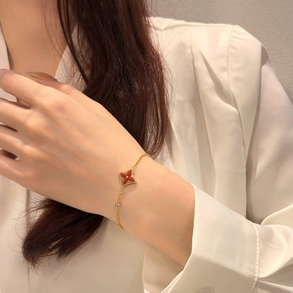 [Amore Jewelry]COLOR STAR CARNELIAN PINK GOLD DIAMOND BRACELET