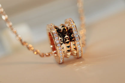 [Amore Jewelry]ZERO 1 ROCK PEDANT PINK GOLD NECKLACE