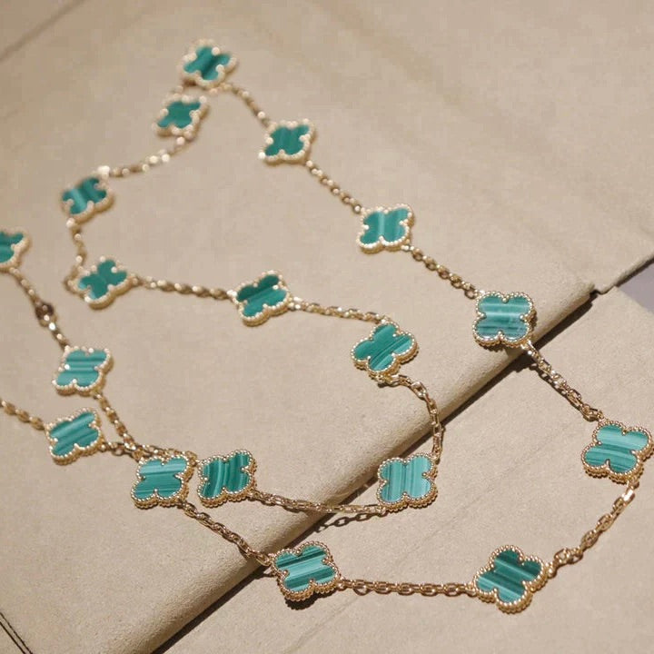 [Amore Jewelry]CLOVER 20 MOTIFS MALACHITE GOLD