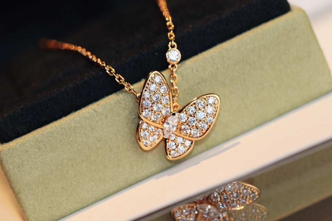[Amore Jewelry]BUTTERFLY DIAMOND NECKLACE