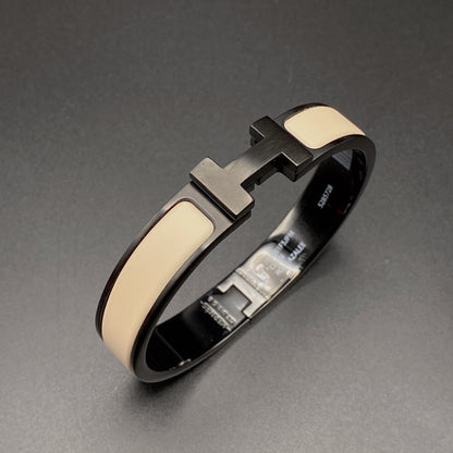 [Amore Jewelry]H BRACELET 12MM BLACK BEIGE CERAMIC