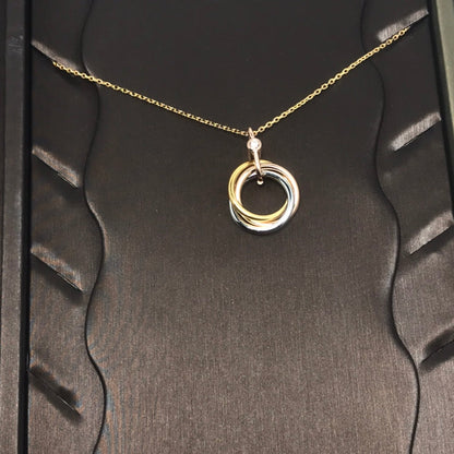 [Amore Jewelry]TRINITY  NECKLACE 1 DIAMOND