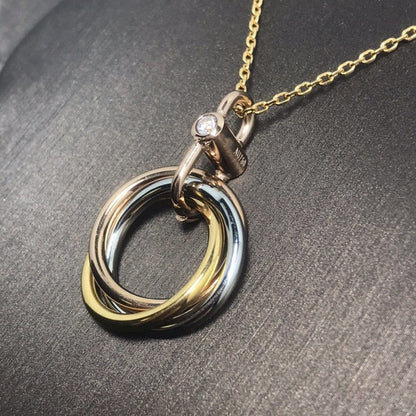 [Amore Jewelry]TRINITY  NECKLACE 1 DIAMOND