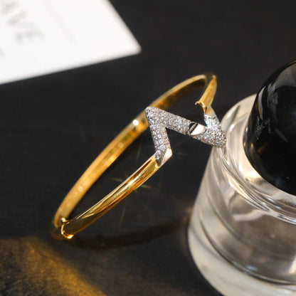 [Amore Jewelry]VOLTE UPSITE DOWN GOLD DIAMOND BRACELET