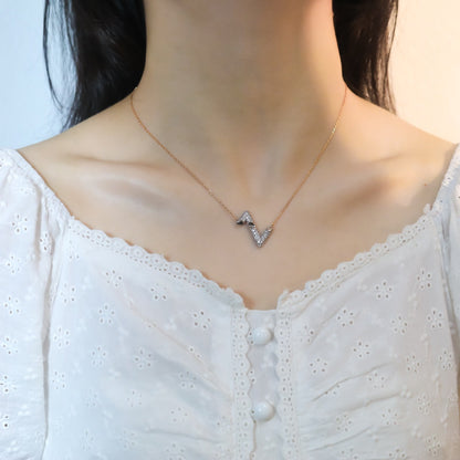 [Amore Jewelry]VOLT SILVER DIAMOND PEDANT NECKLACE