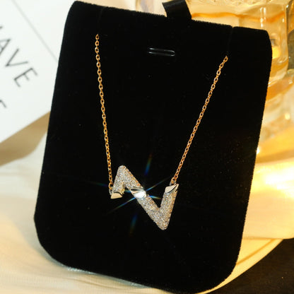 [Amore Jewelry]VOLT SILVER DIAMOND PEDANT NECKLACE