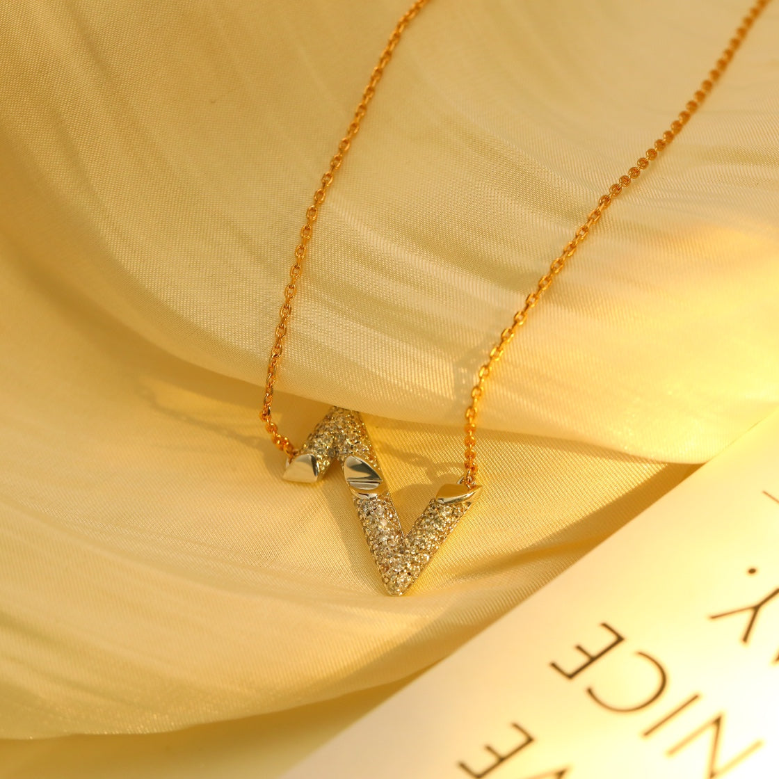 [Amore Jewelry]VOLT SILVER DIAMOND PEDANT NECKLACE