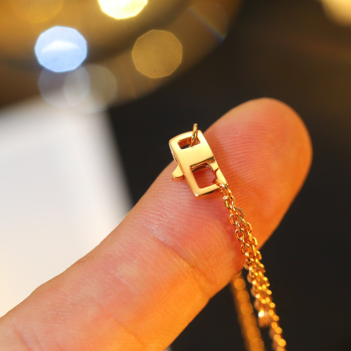 [Amore Jewelry]STAR AND SUN DIAMOND PINK GOLD NECKLACE