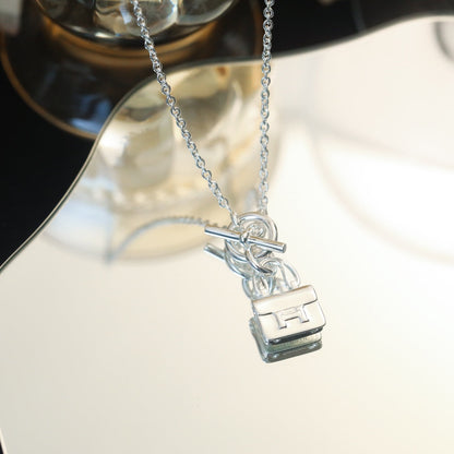 [Amore Jewelry]POP H PEDANT SILVER NECKLACE