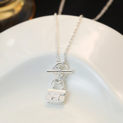 [Amore Jewelry]POP H PEDANT SILVER NECKLACE