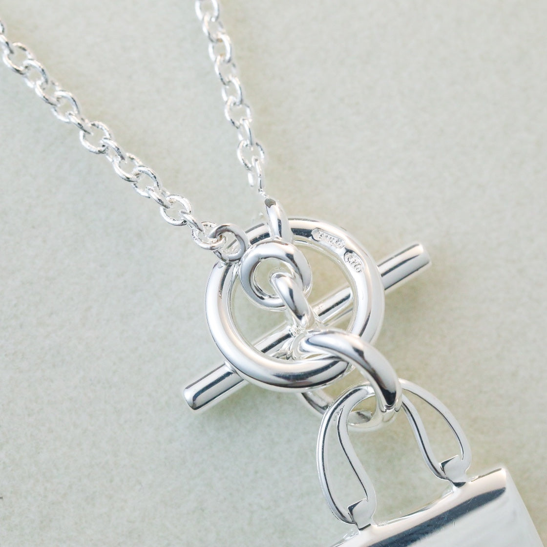 [Amore Jewelry]POP H PEDANT SILVER NECKLACE