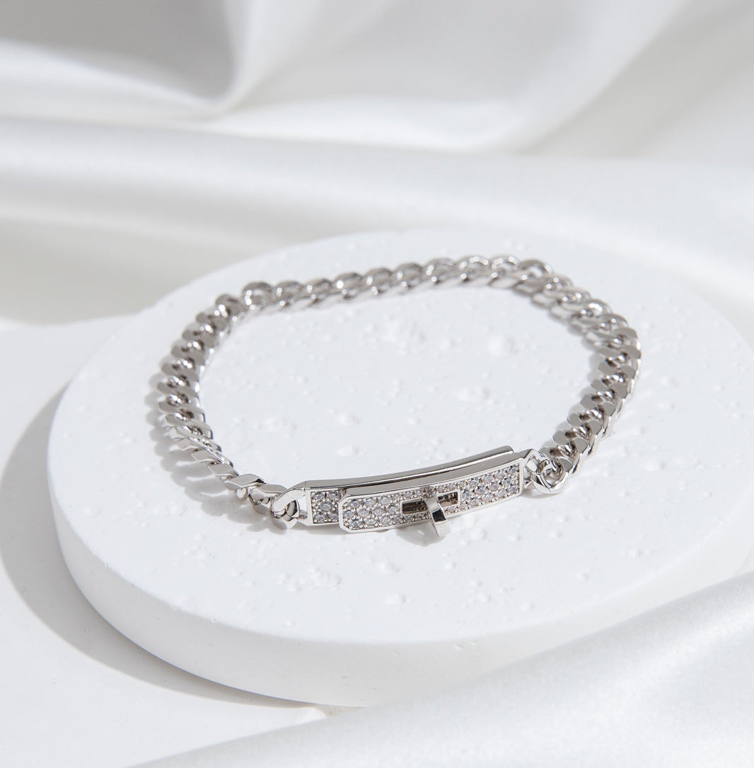 [Amore Jewelry]KELLY CHAIN SILVER DIAMOND BRACELET