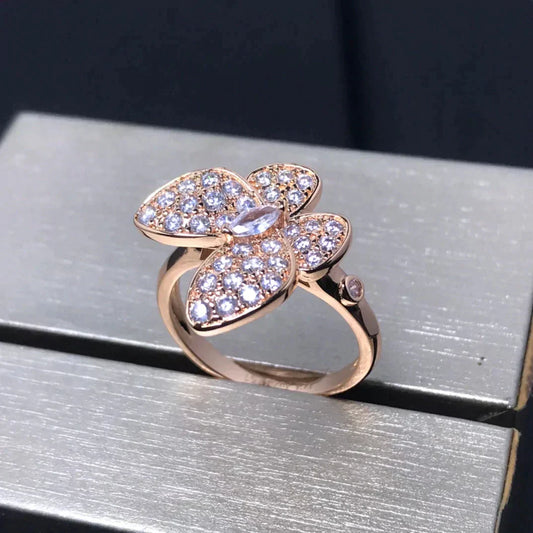 [Amore Jewelry]BUTTERFLY PINK GOLD DIAMOND RING