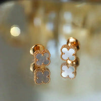[Amore Jewelry]CLOVER MINI 9.5MM WHITE MOP EARRINGS
