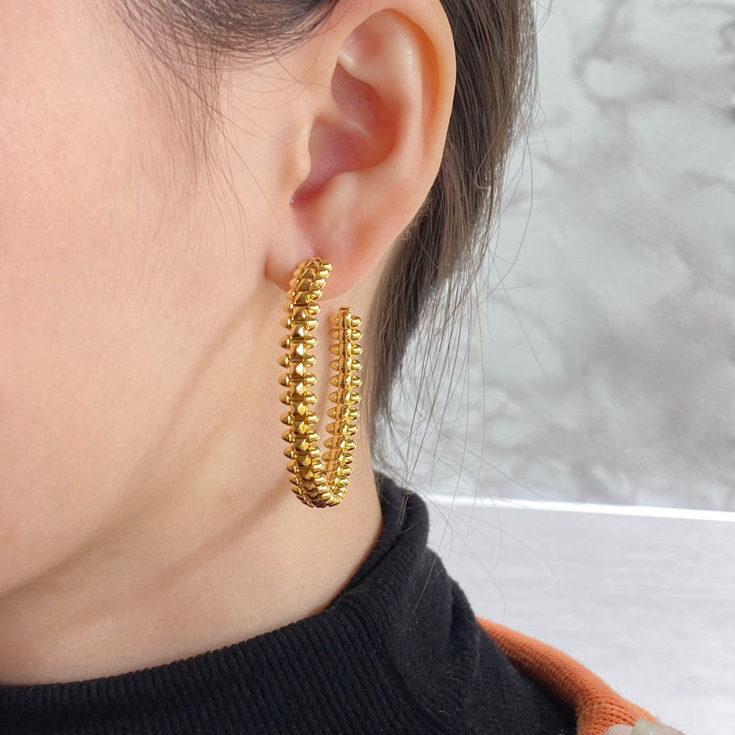 [Amore Jewelry]CLASH HOOP LARGE EARRINGS