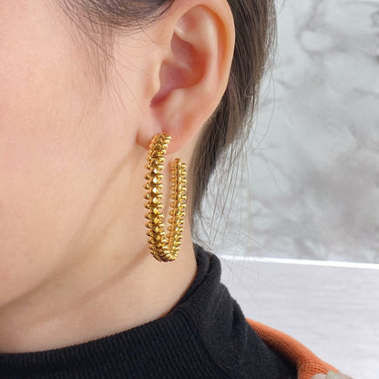 [Amore Jewelry]CLASH HOOP LARGE EARRINGS