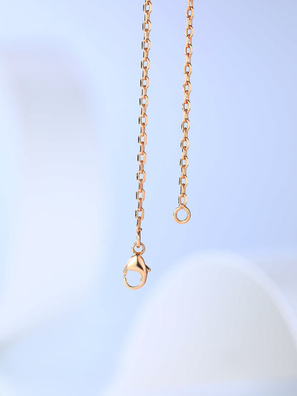 [Amore Jewelry]H CAGE PINK GOLD NECKLACE