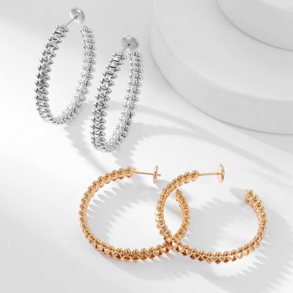 [Amore Jewelry]CLASH HOOP LARGE EARRINGS