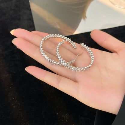 [Amore Jewelry]CLASH HOOP LARGE EARRINGS