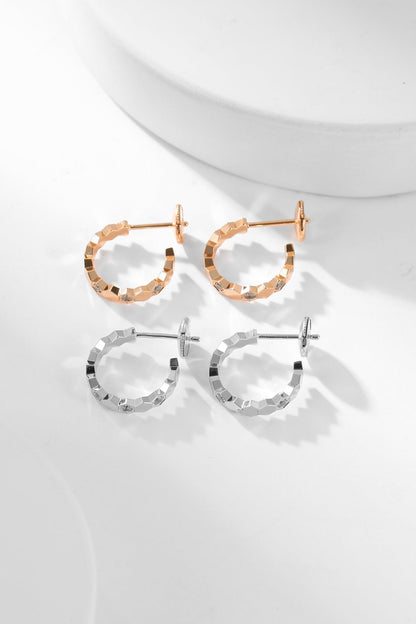 [Amore Jewelry]BEE LOVE DIAMOND HOOP EARRINGS