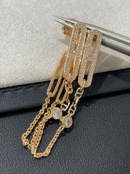[Amore Jewelry]CHAINE CHAOS DIAMOND DROP EARRINGS
