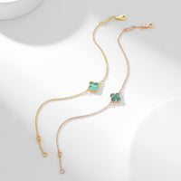 [Amore Jewelry]CLOVER BRACELET MALACHITE 1 MOTIF