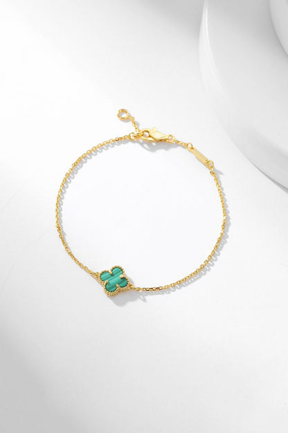[Amore Jewelry]CLOVER BRACELET MALACHITE 1 MOTIF