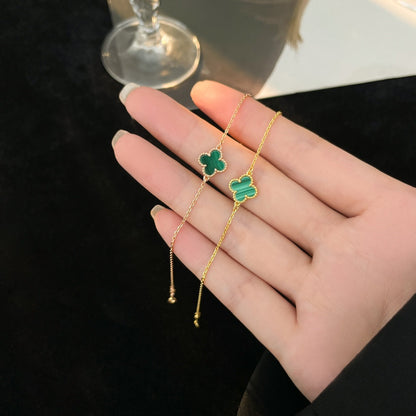 [Amore Jewelry]CLOVER BRACELET MALACHITE 1 MOTIF