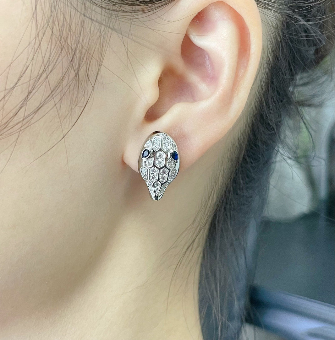 [Amore Jewelry]SERPENT DIAMOND STUD EARRINGS