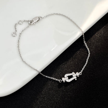 [Amore Jewelry]FORCE 10 FULL DIAMOND BUCKLE CHAIN LINK MINI MODEL